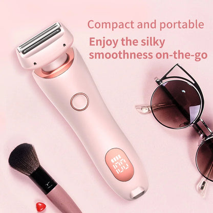 2-in-1 Women Shaver Tool – Rechargeable Electric Epilator for Face & Body (Waterproof, Dual Head)